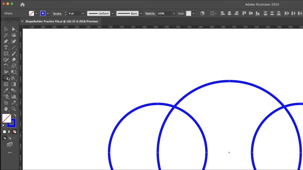 A screenshot of Adobe Illustrator's drawing tool