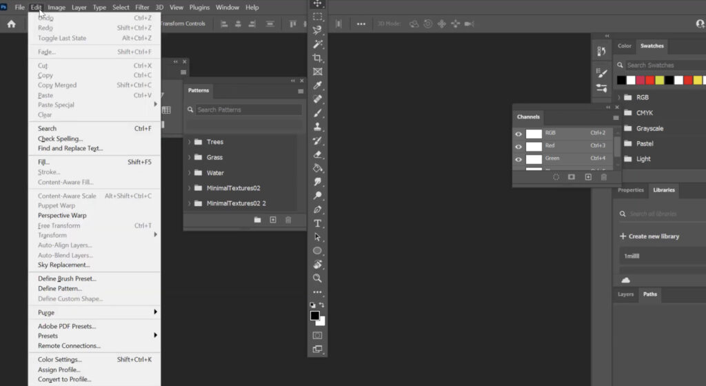 The Workspace Switcher found on the upper right corner of the Photoshop interface.